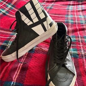 Vans Black and White High-Top Sneakers